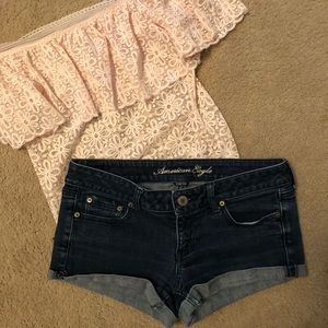 Stretchy Denim Short Shorts